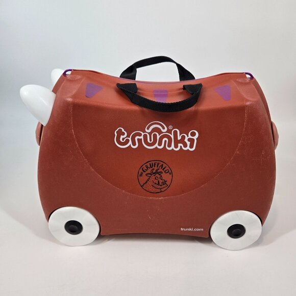 Trunki The Gruffalo Kids Ride On Rolling Luggage Suitcase with Horns & Wheels - Picture 5 of 12